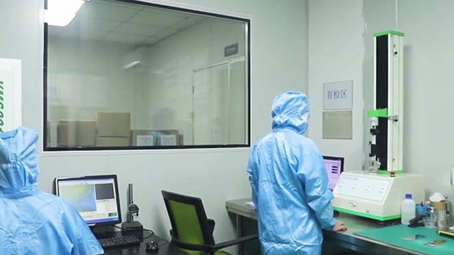 Macro close-up of a medical adhesive strip on clean human skin