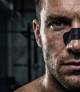 Close up athlete portrait